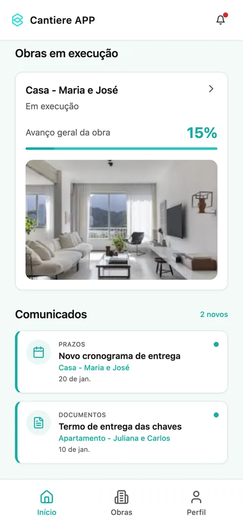 App Cantiere — obras em execução